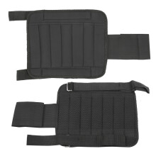 Verstellbare 1 kg Stahl-Fußgewichte – Schwarz, Paar, Fitnesstraining