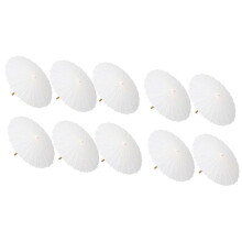 Parapluies papier bambou pour mariage, 10 pièces