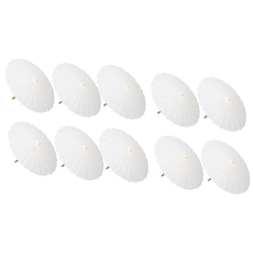 Parapluies papier bambou pour mariage, 10 pièces