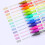 Glitter Marker Sæt Vaskbar Fluorescerende 12 Farver 7