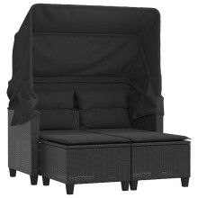vidaXL Garden Sofa | Black