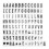 104 lettres et chiffres de remplacement noirs pour caisson lumineux A4. 1