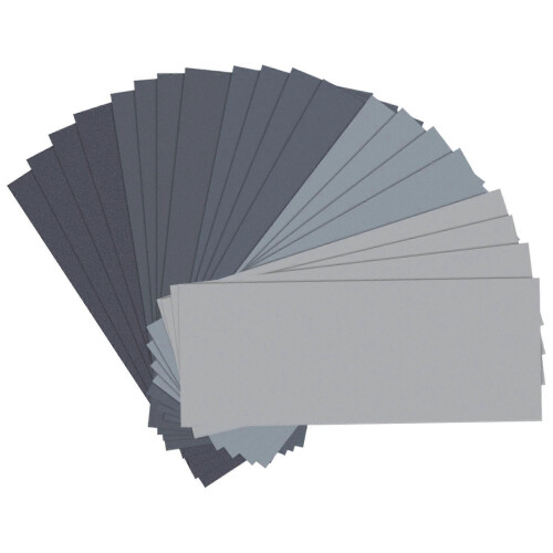 Papier de verre à eau/sec 20 feuilles grains 1000/2000/3000/5000/7000 pour bois 1