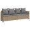 VidaXL vidaXL Sonnenliege mit Kissen Beige Poly Rattan 1