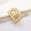 Perlen-Goldbrosche mit Initialen für Damen, Hochzeitsschmuck 5