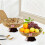 Plastic Fruit Plate 9.84" – Multicolor Snack Tray, Detachable Base, Hollow Draining Design, Upscale Serving Platter 5