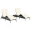VidaXL vidaXL Sonnenliegen 2 Stk. mit Tisch Schwarz Poly Rattan 1