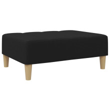 vidaXL Fußhocker Schwarz 77x55x31 cm Stoff