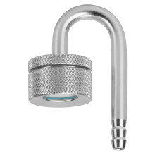 CO2 Atomizer Fish Tank Aluminium Alloy with Suction Cup Silver for Aquarium