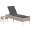 VidaXL vidaXL Sonnenliege mit Tisch und Auflage Hellgrau Poly Rattan 1