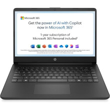 HP Laptop 14" 1366 x 768 pixels Intel Celeron 4GB 64GB eMMC Windows 11 Home in S mode