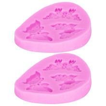 2PCS Pink Silicone Cake Mold for DIY Food, Butter, Chocolate, Soap