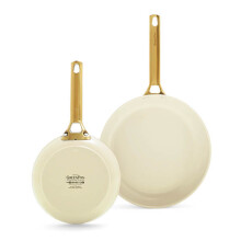 GreenPan Padova Reserve 2 Piece Frypan Set Cream