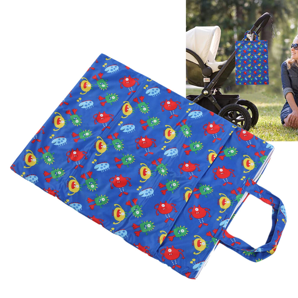 Waterproof Wet Bag 60X45cm Reusable Cloth Diaper Organizer Blue