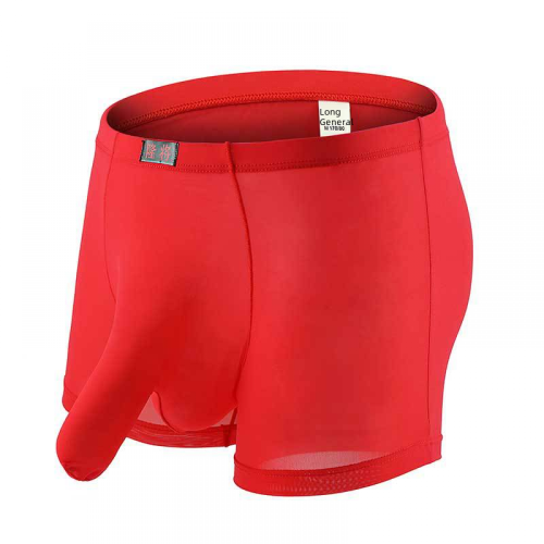 Σέξι ανδρικά εσώρουχα boxer με μύτη ελέφαντα, αναπνεύσιμα, μονόχρωμα, με λάστιχο Ice 2