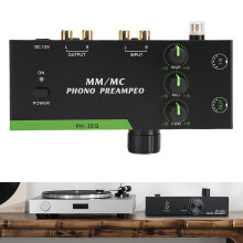 Mini Stereo Phono-Vorverstärker MM/MC, 10Hz-50kHz, Aluminium
