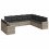VidaXL vidaXL 10-tlg. Garten-Sofagarnitur mit Kissen Hellgrau Poly Rattan 1