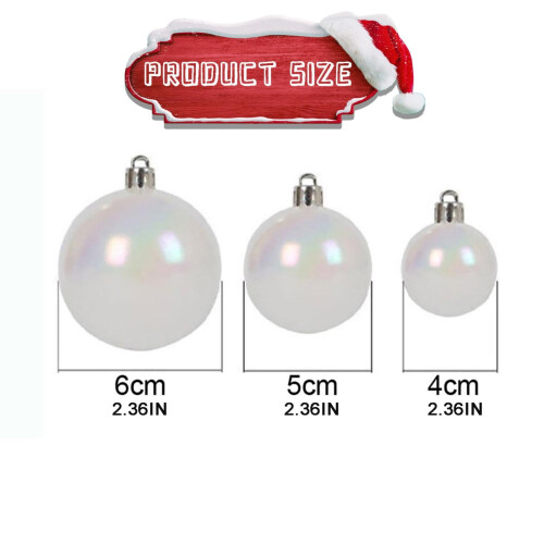 Conjunto de 6 bolas de Natal gigantes com glitter, inquebráveis. 2