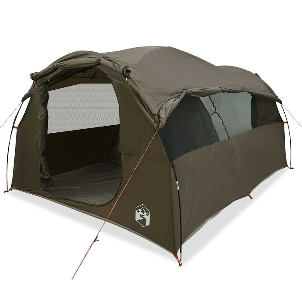 Vidaxl Family Tent Tunnel 6-Person Brown Waterproof