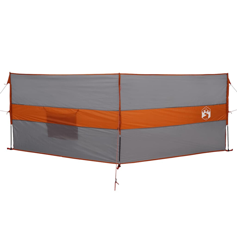 Vidaxl Camping Windbreak Grey And Orange 344X120 Cm Waterproof