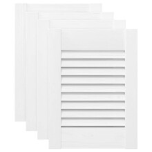 vidaXL Schranktüren Lamellen-Design 4 Stk. Weiß 39,5x29,5 cm