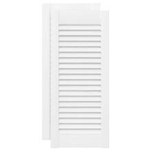 vidaXL Schranktüren Lamellen-Design 2 Stk. Weiß 61,5x29,5 cm