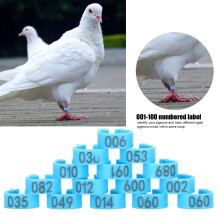 Taubenfußring Blau 001–100 8mm Nummern