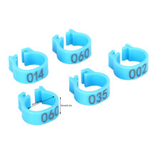 Identifizierung 001–100 Taubenfußring 8mm Blau