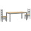 VidaXL vidaXL 3 Piece Dining Set PANAMA Grey Solid Wood Pine 1