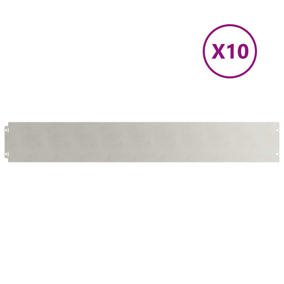 Vidaxl Lawn Edgings 10 Pcs 15X103 Cm Stainless Steel