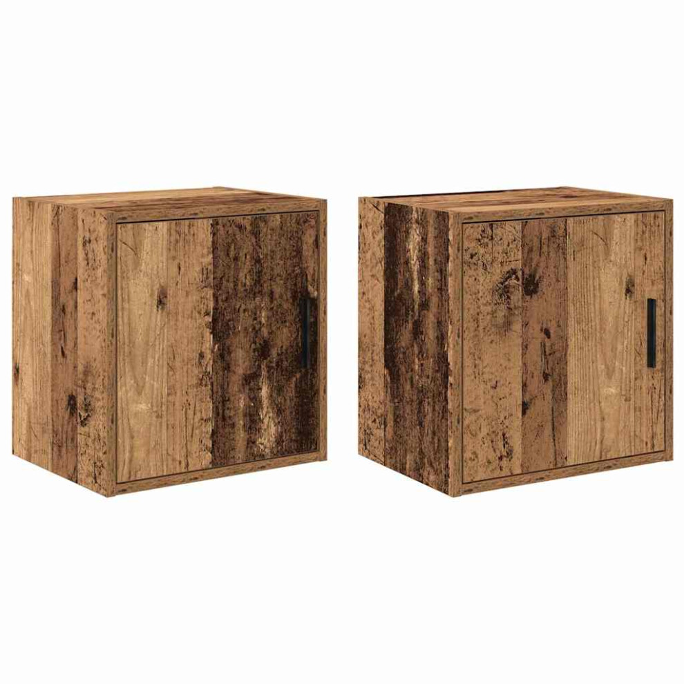 Vidaxl Garage Wall Cabinets 2 Pcs Old Wood Engineered Wood
