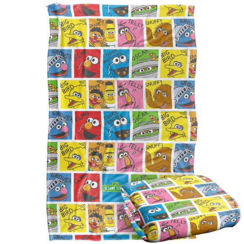 Couverture jetée Sesame Street Blocks 91 x 147 cm 1