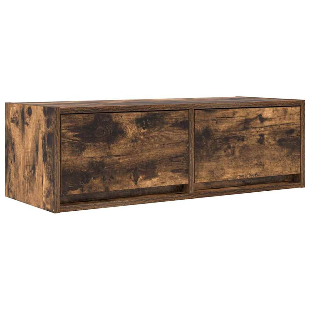 Vidaxl Tv Cabinet Smoked Oak 80X31x25.5 Cm Engineered Wood