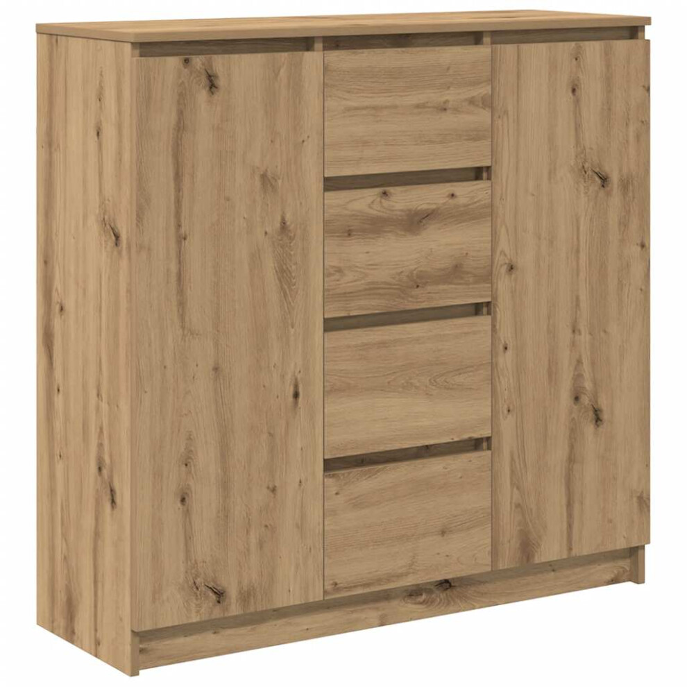 Vidaxl Sideboard With Drawers Artisan Oak 100.5X35x98.5 Cm Engineered Wood