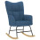 VidaXL vidaXL Schaukelstuhl Blau Stoff 1