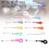 10 Stück leere perlenbestückbare Stäbe, bunte Silikonringe 10
