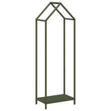 vidaXL Brennholzregal Olivgrün 40x25x120 cm Kaltgewalzter Stahl