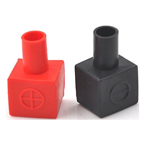 2Pcs Motorcycle Terminal Rubber Covers Battery Sleeve Insulation Cap 2