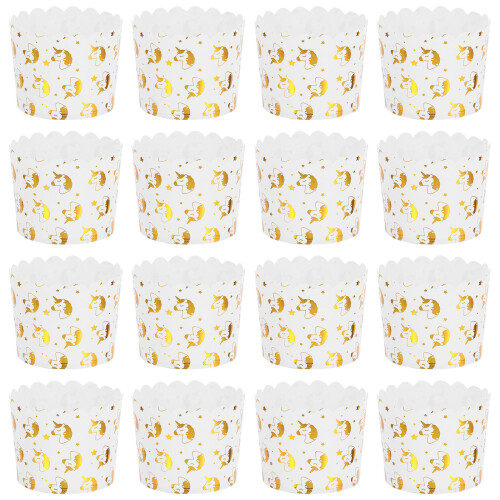 100Pcs Sturdy Paper Cupcake Holders Muffin Cups for Storage Use