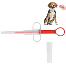 Pet Medicine Feeding Syringe 14.9cm with 2 Tips for Cats Dogs Red