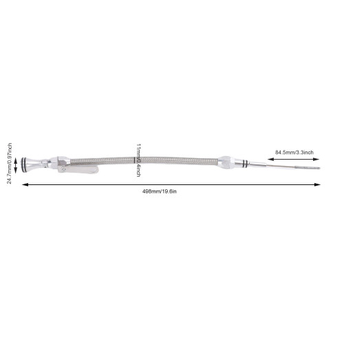 Flexibler Ölpeilstab 50 cm Silber BBC 396-502 V8 1