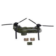 Battery Powered Transport Helicopter for Kids | Light & Sound Green Vehicle Toy
