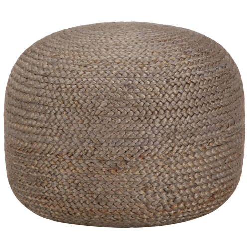 VidaXL vidaXL Handgefertigter Sitzpuff Hellgrau 45 x 30 cm Jute