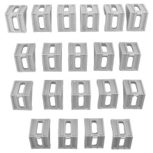 20 équerres d'angle en aluminium 4040, connecteurs d'angle, cornières 40 x 35, fixation pour applications industrielles 4040