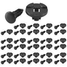 30 pièces en plastique, rivet de pare-chocs noir de 8 mm avec clip de fixation.