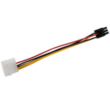Câble d'alimentation avec connecteur mâle 4 broches vers femelle 6 broches pour adaptateur PCIe/PCI Express