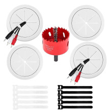 Lot de 4 adaptateurs de câble pour téléviseurs muraux, adaptateurs pour câbles muraux TV avec trou de 60 mm, câble mural