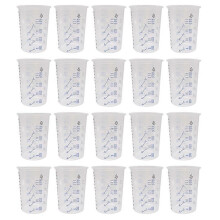 20 gobelets doseurs en plastique pour le mélange de peinture époxy, 600 ml