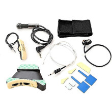Kit de microphone avec égaliseur et micro piézo pour rosace, conçu pour guitare acoustique, folk ou classique.