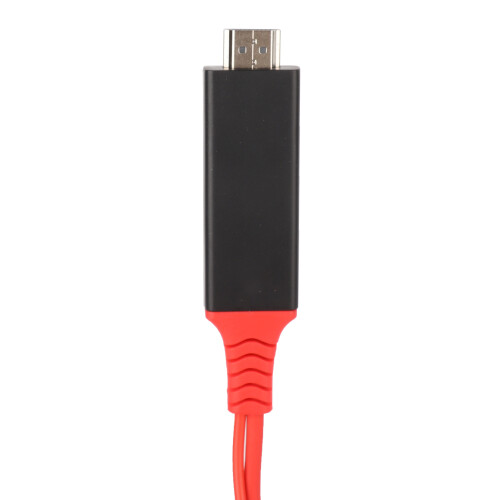 Type-C to HDMI Adapter Cable 6ft 4K USB 3.1 Charging Red 2